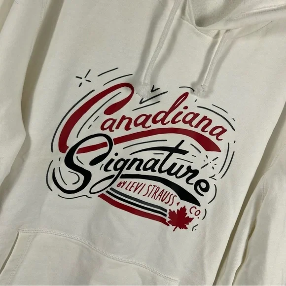 💕 Levi Strauss Signature White Canadiana Signature Hoodie XL - Picture 5 of 13